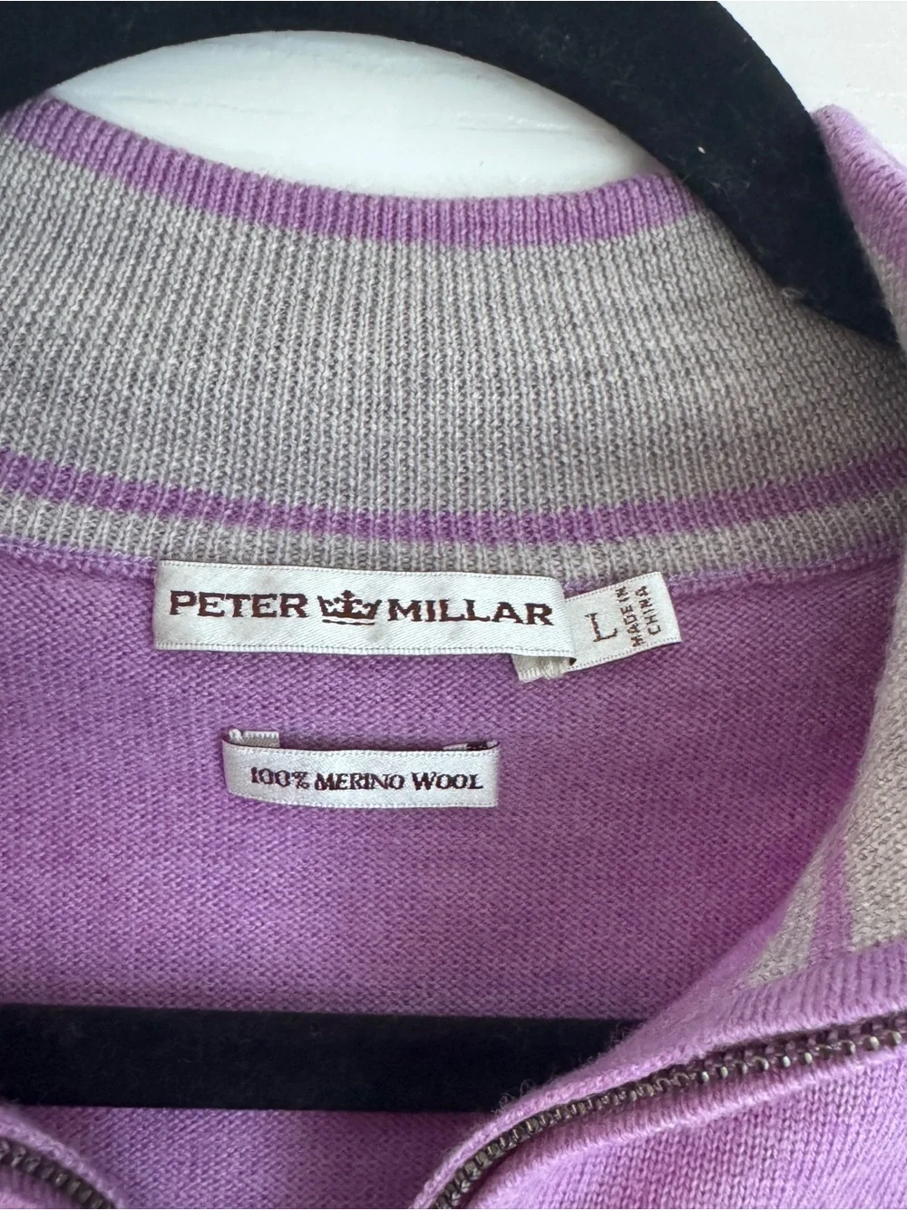 Peter Millar Lavender Merino Wool Half-Zip Vest Golf Sweater Gift for Golfer